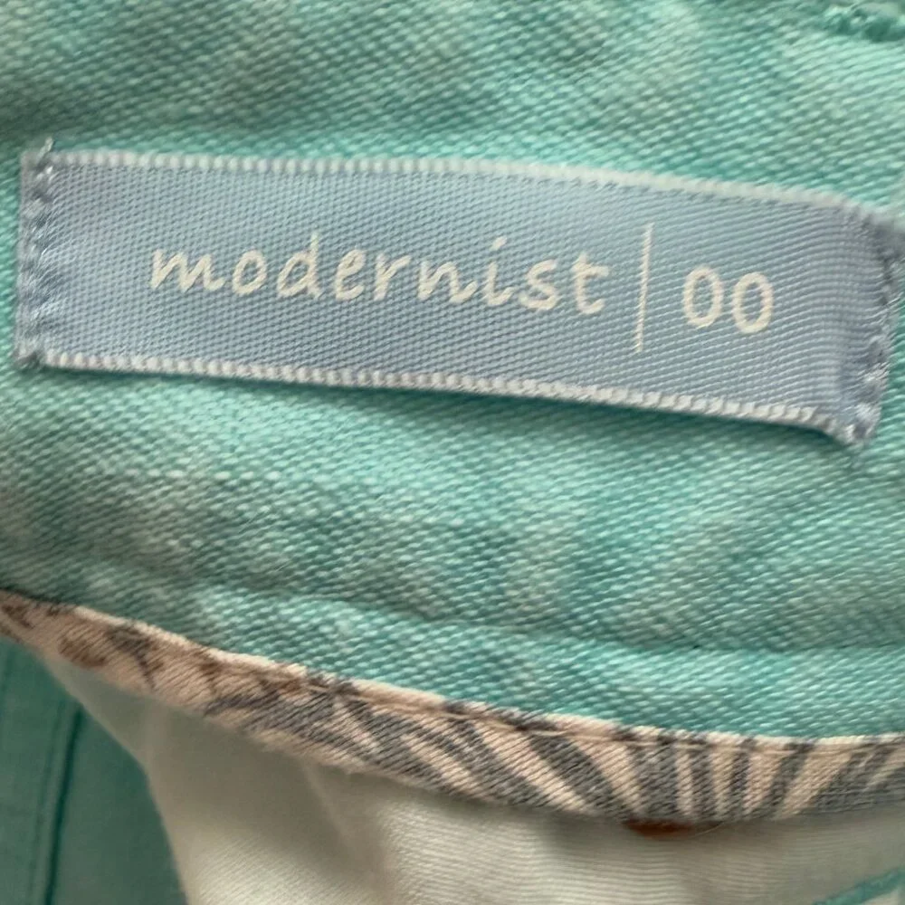 Sigrid Olsen Light Turquoise Modernist 00 Pants Size‎ 4